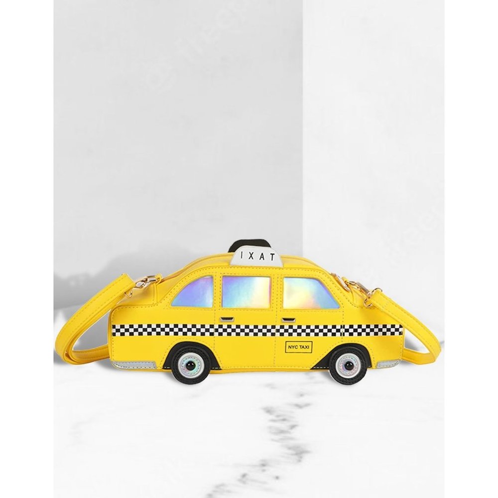 NOVELTY YELLOW TAXI NEW YORK HANDBAG CROSSBODY BAG